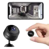 Mini Kamera 1080P Full HD WLAN Kamera Überwachung Innen Mini Überwachungskamera Live Übertragung Handy App Kompakt Akku-betrieben WiFi-Konnektivität mit Bewegungsmelder für Startseite Büro Sicherheit