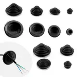 LPZMPZ 60 Stück Kabeldurchführung Wasserdicht Kabeltüllen Gummitüllen für Kabel 10 mm/20 mm/25 mm/30 mm Gummi Tower, für Kabel, Draht, Stecker, Elektrogeräte (Schwarz)