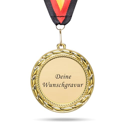 andSmile Medaille mit Gravur - mit Wunschtext - Orden aus hochwertigem Metall - personalisierte Medaille mit Wunschname, Geschenke zum Geburtstag & Weihnachten