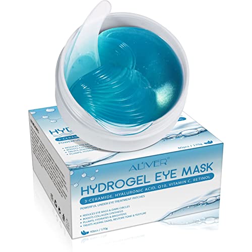 Augenpads 60pcs Eye Pads Hyaluronsäure Collagen Eye Patch,Anti Falten/Anti Aging Augenpflege Hydrogel Eye Pads,Feuchtigkeitsspendende Augenmaske,Augenpads Gegen Augenringe & Puffiness