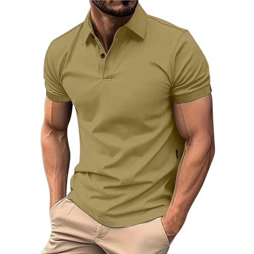 Generisch Herren Poloshirt Kurzarm Patchwork Sommer T-Shirt Men's Polo Shirt Baumwolle Poloshirts Herren Kurzarm Herren Poloshirt Kurzarm Rot