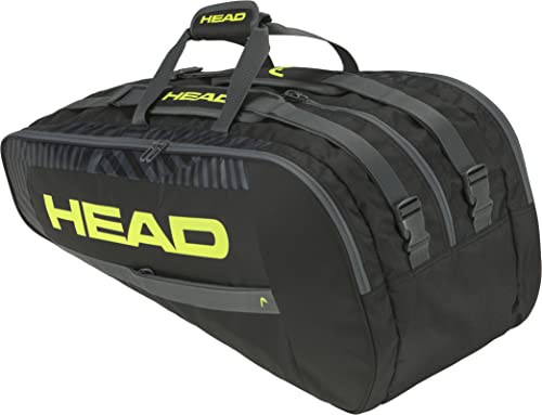 HEAD Base Racquet Bag Tennistasche, schwarz/gelb, L