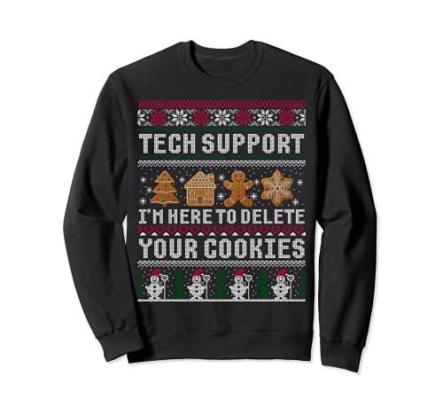 Lustiges Weihnachts-Tech-Support-Langarm Shirt, Computer-Programmierer, Geschenk Sweatshirt