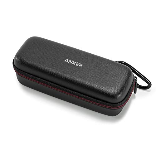 Anker SoundCore & SoundCore 2 Tragetasche Box Kunstleder Case, Premium Bluetooth Lautsprecher Speaker Schutztasche, Hülle Cover (Schwarz)