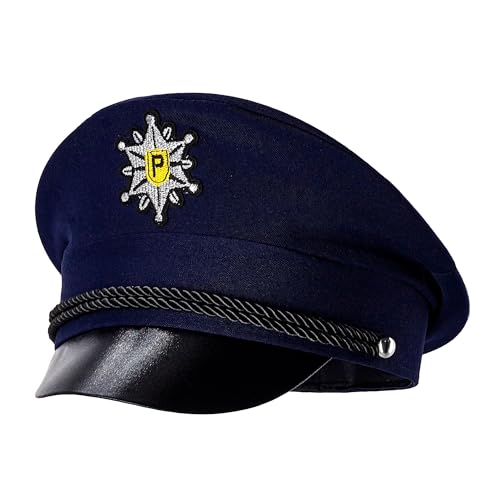 WIDMANN MILANO PARTY FASHION 03187 - Polizeimütze für Kinder, dunkelblau, Polizeihut, Polizist, Cap, Uniform, Polizeikostüm