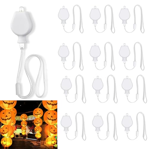 XRR LED Ballonlichter, 12 Stück LED Laternenlichter Lampions Licht Mini LED Lichter Luftballons Party Lichter Dekoration für Papierlaternen, Hochzeit, Halloween, Weihnachten, Party(Warmweiß)