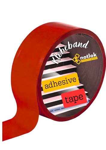 notlok Safety Work - Bodenmarkierungsband [Rot, 50mm x 33m] | Markierungsband für Lager & Industrie | Bodenmarkierung für Hallen & Werkstätten | Warnband Selbstklebend & Rückstandsfrei