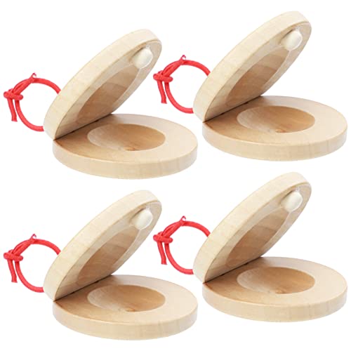 MILISTEN Puzzle-Spielzeug 8 Stk Kastagnetten Kastagnetten Holzkastagnetten für Kinder Percussion Orff Instrument Holz Percussion Orff Tierkarikatur
