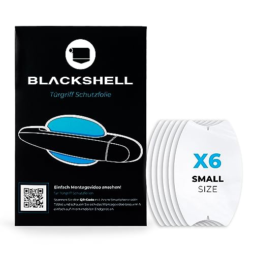 Blackshell® Lackschutzfolie für Auto Türmulden/Griffschalen Türgriff Schutz - Transparentes 6 teiliges Folienset als Kratzschutz