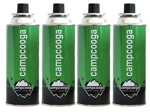 campcooga 227 Gramm Gaskartuschen 4 bis 28 Stück Camping Butan MSF1a für Gaskocher Bunsenbrenner (4 Kartuschen)