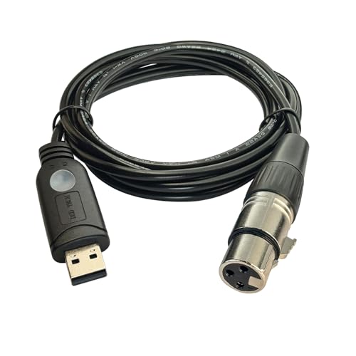 DSD TECH SH-RS09B USB zu DMX Kabel Unterstützung Freestyler QLC MagicQ und Pi Open Lighting(1.8M/5.9FT)