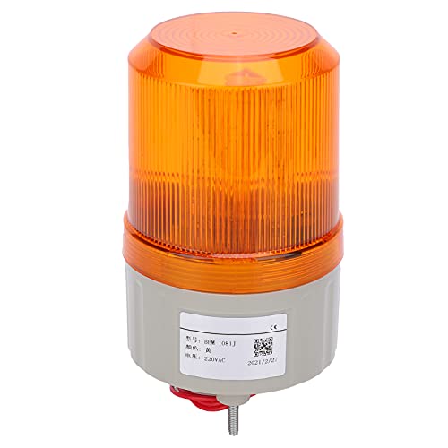 BERM Warnleuchte 220VAC LED Blitzlicht Sirene Industrielle Warnleuchten Summer für Fabriken, Stationen BEM-1081J(Gelb)