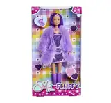 Steffi Love Fluffy, Puppe im Gürtelkleid mit Felljacke und tollem Modezubehör, 29cm Spielpuppe , ab 3 Jahren