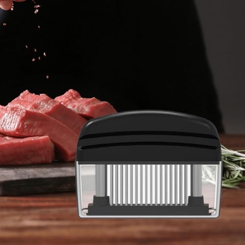 CUEMOON Fleischzartmacher mit ultrascharfen Klingen Steaker Fleischzartmacher aus Edelstahl - Meat Tenderizer zum zart machen von Rind/Huhn/Schwein/Kalb/Stea spülmaschinenfest