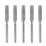 5pcs Emery Kettensägen-Schleifkopf Sägeketten-Schleifmaschine Schleifkopf-Kette, Silber(3 * 4,8 mm)