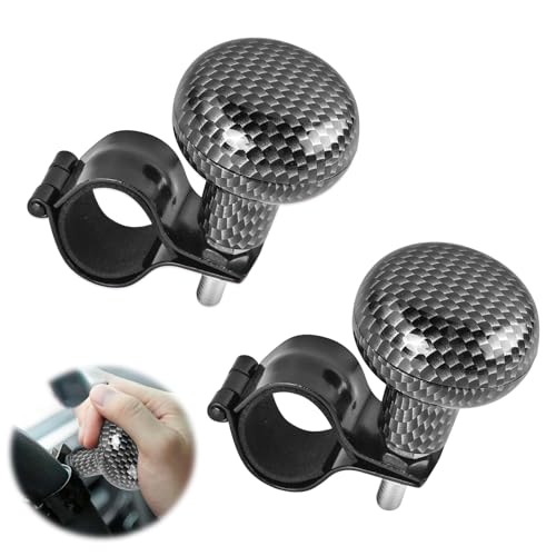 Universal Lenkradknauf Spinner, 2 Stück Lenkhilfe, Auto Lenkradknauf, Einstellbar Lenkradknopf, Abnehmbar Steuerknopf Spinner, Lenkrad Zubehör für Auto LKW Traktor Gabelstapler Rasenmäher Boot