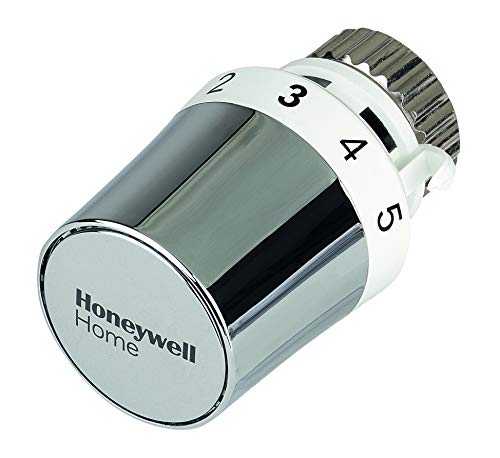 Honeywell Home Heizkörper Thermostatkopf Thera-5, M30 x 1,5-Anschluss, mit Nullstellung, weiß/verchromt,Farbe - Weiß/Chrom