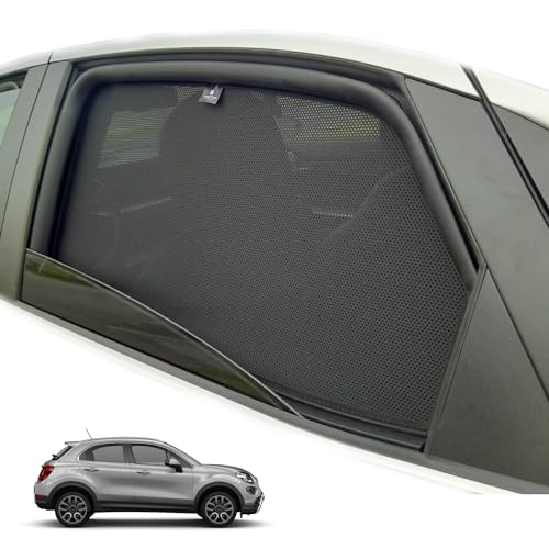 XTRM-CAR Sonnenschutz Blenden für FIAT 500X Bj. 2014-2024 ideal angepasst, UV-Schutz, Hitzereduktion (Komplettes Set)