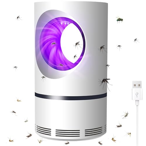 Insektenvernichter Elektrisch, USB Moskito Killer Lampe, 360° UV Insektenfalle Mückenlampe, Elektrische MüCkenfalle, Elektrischer Insektenvernichter für Zuhause Schlafzimmer Innen Aussen Garten