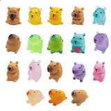 GlamRays 18 Stück Mini Resin Kapybara Tier Miniaturfiguren Leuchten In Der Dunkelheit Für DIY Garten Puppenhaus Tiere Zubehör Mikrolandschaft Aquarien Party Dekoration