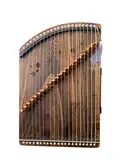 LANDTOM Guzheng Fingertrainer mit vollem Zubehör/Guzheng Code/Rucksack, geeignet für Profi/Erwachsene/Anfänger/Kinder, 21 Saiten (A,Saiten auf Brücken)