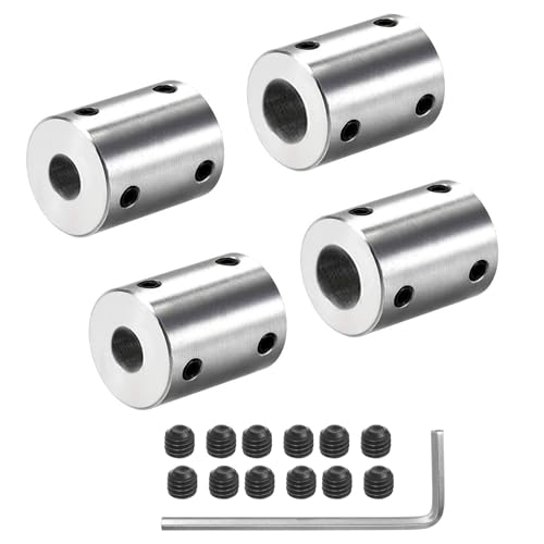 4 Stück 8mm bis 10mm starre Motorwelle Kupplung Kupplung Hülse Kupplung Adapter für 3D Drucker RC Motor Zubehör