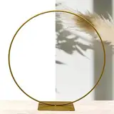 Bada Bing Dekoring mit Fuß in Gold - Metallring zum Hinstellen mit Ø ca. 30 cm - Dekoration für Trockenblumen Kranz - Deko Ostern- Ring zum DIY Basteln