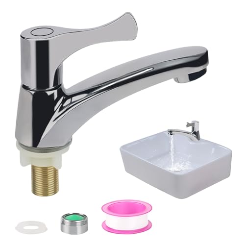 Kleine Armatur Gäste WC, Edelstahl Gäste WC Wasserhahn, kaltwasserhahn gäste wc, wasserhahn kaltwasser, Einhebel Wasserhahn Bad, Klein Wasserhahn Kaltwasser mit Filtermünder für Kuche, Bar,Bad