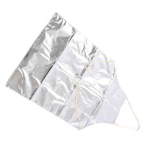 FTVOGUE Hitzearbeitsschürze, 1000 ℃ Hochtemperatur-Arbeitsschürze aus Aluminiumfolie für Laboratorien, Chemiefabriken, Gießereien