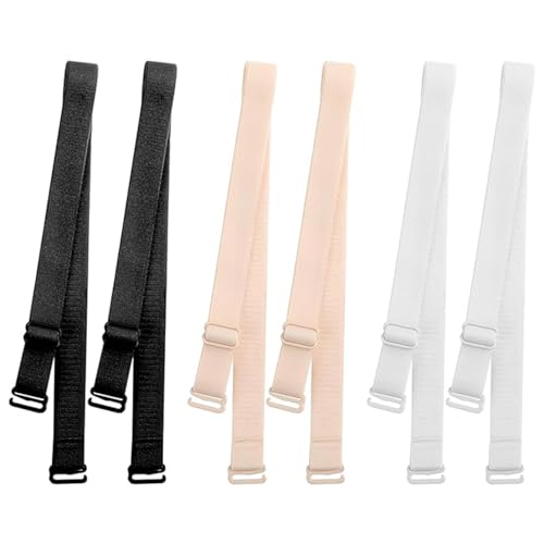 3 Paar BH Träger, Verstellbare Elastische BH Träger, Ersatz BH Schultergurte, Damen rutschfeste BH Träger, Schulter BH Träger (1.2 cm)