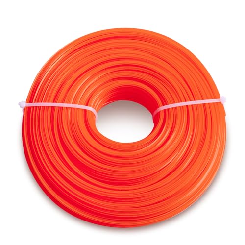 Mähfaden Trimmerfaden, 3mm x 75m Nylon Mähfaden (Sternprofil), Trimmerfaden für Rasentrimmer Ersatzfaden, Freischneider Faden, Trimmerschnur Rasen, Rasentrimmer Schnur, Trimmer Line Zubehör