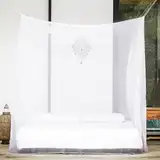 Moskitonetz 200 x 220 x 210 cm, Moskitonetz Bett, Moskitonetz Reise, Feinmaschig und langlebig, Leicht und ideal für Zuhause, Reisen und Camping - Schützt vor Mücken