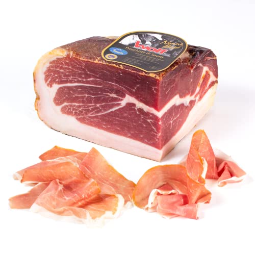 Sauris-Schinken Mit 100% Italienischem Fleisch Nonno Bepi, Ohne Knochen, Hergestellt Mit Traditioneller Räuchertechnik, Schinken, Lange Reifung, Glutenfrei, Ganze, 1,6 Kg (M. Nettogewicht Garantiert)
