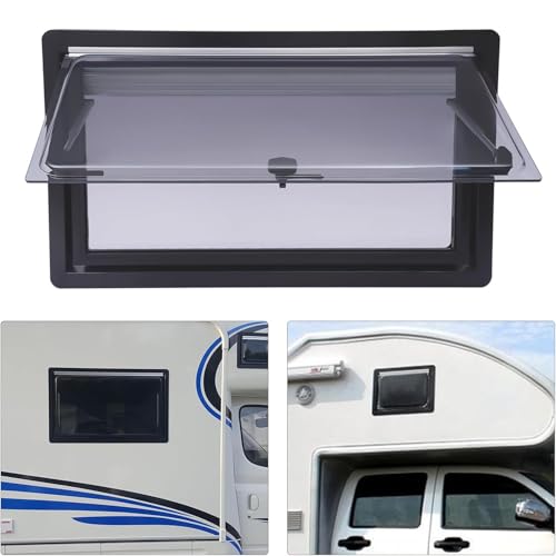 Wohnmobil-Ausstiegsfenster, Klappbares Ausschiebefenster für Wohnmobile, Externes Ausschiebefenster, Lüftungsluke für Wohnmobil-Fensteraustausch, Einfache Installation, Sicherer Ausstieg Und