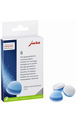 JURA original - 3-Phasen-Reinigungstabletten für 6 Reinigungen - TÜV-zertifizierte Hygiene - 6 Stück - 24225