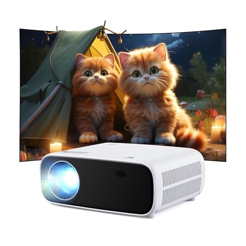 2025 Neues Hochleistungs Beamer,Beamer mit WiFi und Bluetooth ohne Verzögerung, 20000 Lumen 4K-Unterstützung, Full HD 1080P Auflösung, (Hochhelligkeitsversion)