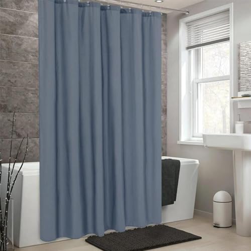 PDSYCB Duschvorhang 90x190cm/BxH Grauer Stoff Plaid Vorhang Digitaldruck Polyester Dusche Anti-Schimmel & Wasserdicht & Waschbar Polyester Stoff Textil Shower Curtains waschbar, mit 12 Haken