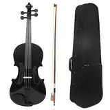 Geige Anfänger 4/4 Massivholz-Violine Für Erwachsene Anfänger Für Üben Aufführen Und Spielen Schwarz Beliebte Violine