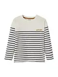 VERTBAUDET Jungen-T-Shirt für Jungen, mit Beflockung, Velours, elfenbein, 8 Jahre
