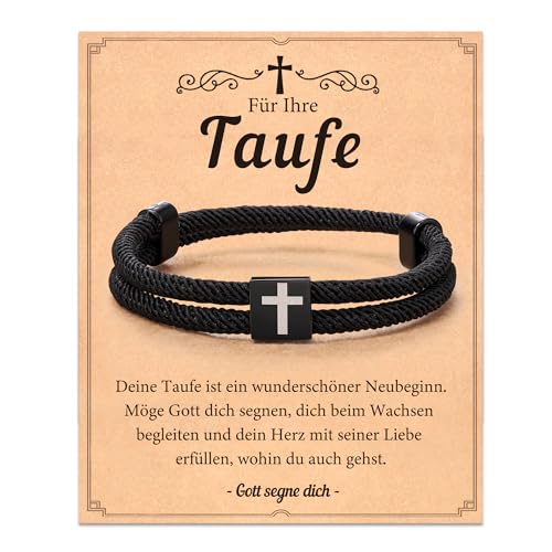 Taufgeschenke Jungen, Taufe Christliche Geschenk Deko Junge Teenager Armband Kinder