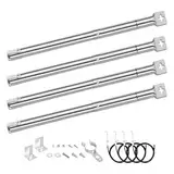 Denmay 31cm - 45 cm Universal Edelstahl Brenner ersatzteile für Landmann, Enders, Tepro, Taino, Campingaz, Outback, Barbecook und Andere Grills, 4 Pack