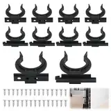 10 Stück Kickboard Clips, Einstellbare Sockel Clips, Küchen Kickboard Sockelklammern, Sockelblendenhalter mit 30 Schrauben, Robust Stabil Möbelbein-Clip, Kickboard Halterungen für 32-42mm Durchmesser