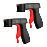 JNNJ 2 Stück Sprühdosenhandgriff, Farbspritzpistole Griff, Auto Universal Pistolengriff, Sprühfolie Spray Pistole Pistolengriff für Sprühdosen, Spraydosen Handgriff Halter Griff(Schwarz)