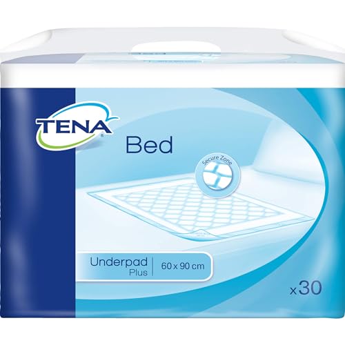 Tena 770104 Bed Plus Inkontinenzunterlage, 60 cm x 90 cm cm, weiß, 30 Stück