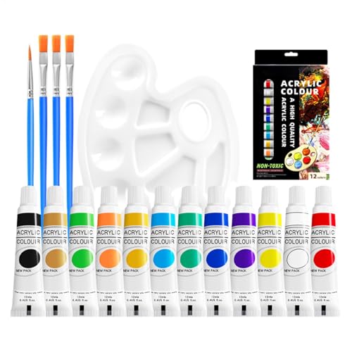 Kinderreise-Set, Watercolor Palette, Travel Watercolor Kit, 12 Farben, Wasserfarbpalette Kit, perfekt für Reisen, Künstler und Hobbyisten, tragbare Kunstprodukte