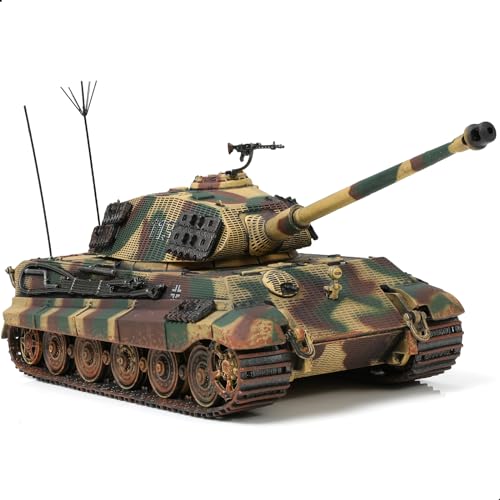 Risopen Militär-Panzermodell im Maßstab 1:72, Metalllegierung, Druckguss mit Kunststoff-Tankmodell, Weltkrieg, Armee-Fahrzeug, Mini-Panzer, 1945, Tigermodell, Geschenkkollektion, ideal für erwachsene