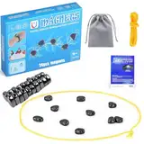 Magnetspiel,Tischspiele Magnetisches Schachspiel, 24 PCS Magnetsteine Spiel Tisch Tischspiele Spiel Magnetschach Reisen Magnetspiele Magnetic Chess