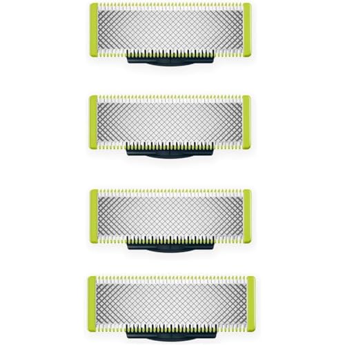 Ersatzklingen für alle Philips One 1 Blade und One 1 Blade Pro Modelle, aus langlebigem Edelstahl,Viererpack(Modell QP220/50), 4-Pack