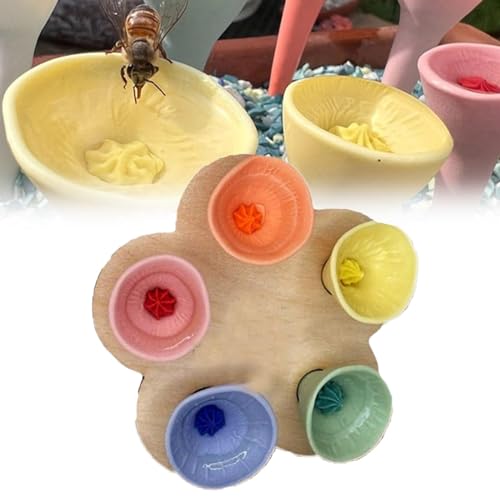 Bienen Insekten Trinkbecher, Bienentränke für Den Garten, Bee Cups Für Bienen Trinken, Bienen Becher Garten (5pcs)