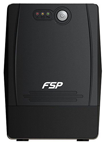 FSP Fortron FP 2000 Line-Interactive USV 2000 VA / 1200 W, 4X Schuko, Eingang Spannungsumfang 162-290 VAC, 60/50 Hz (Auto Sensing), Simulierte Sinuskurve, Kaltstartfunktion, Ton Alarm, schwarz